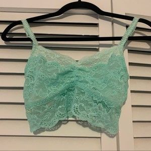 NWT PINK Victorias Secret Teal Lacey Bralette size Medium